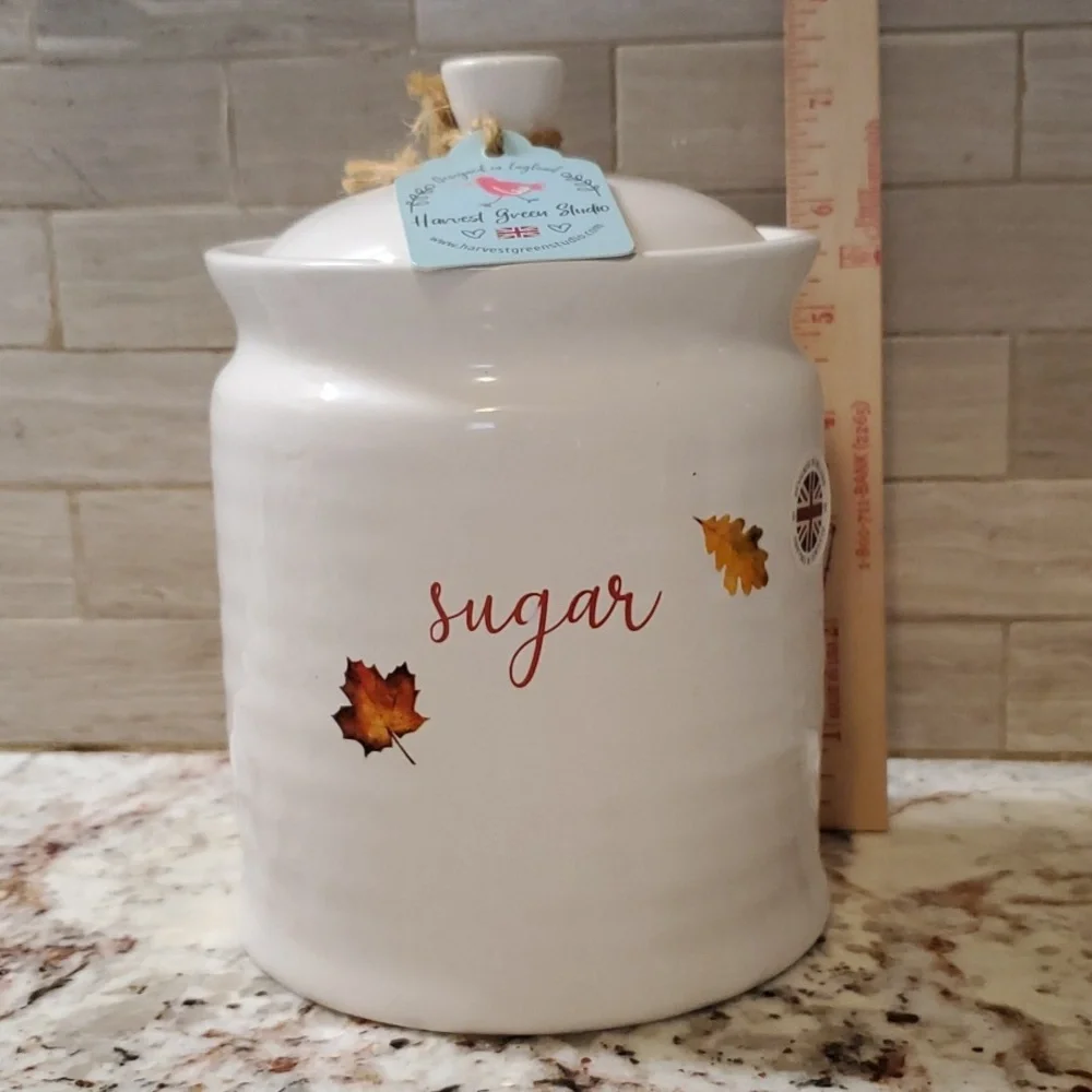 Fall Leaves Sugar Jar